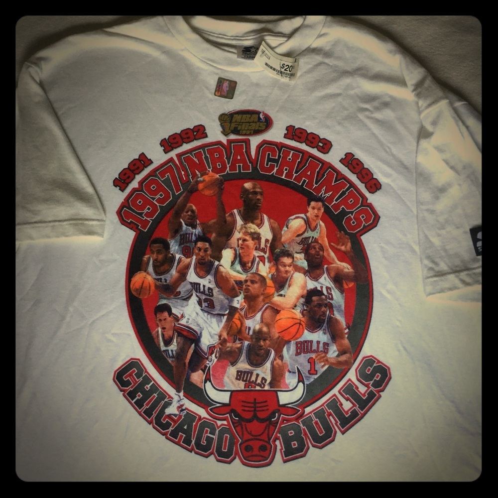 Vtg NBA Chicago Bulls Champions Shirt L New NWT